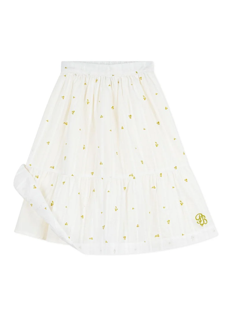 Petit Bateau Children's long floral print cotton skirt
